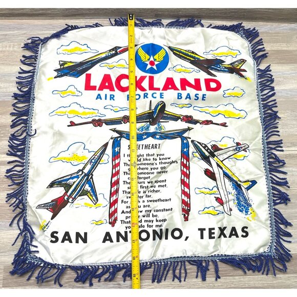 Vintage Lackland Air Force Base Pillow Cover Sweetheart Poem San Antonio TX - Picture 4 of 10